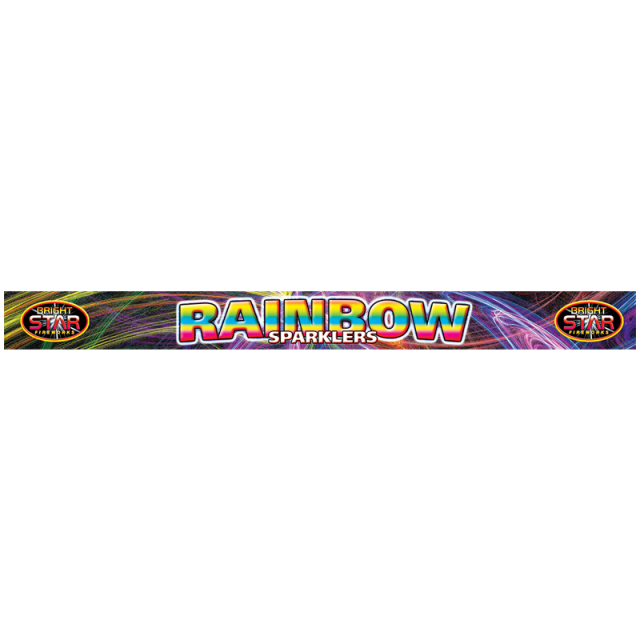 Rainbow Sparklers 4pce D/Box 18"Inch